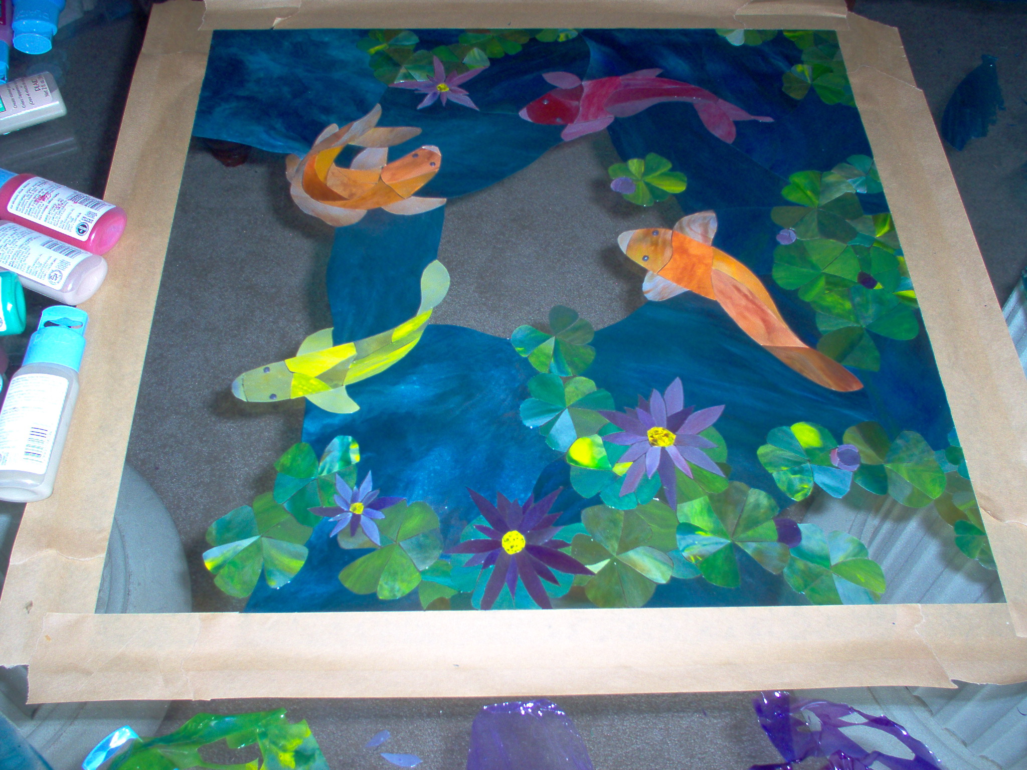 Glass top desk work in progress